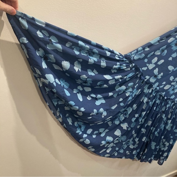 ABERCROMBIE & FITCH Sz S Spaghetti Straps Ruffles Tiered Floral Maxi Dress - Picture 6 of 15